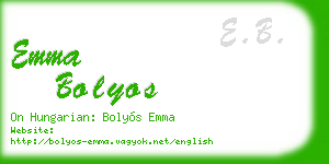 emma bolyos business card